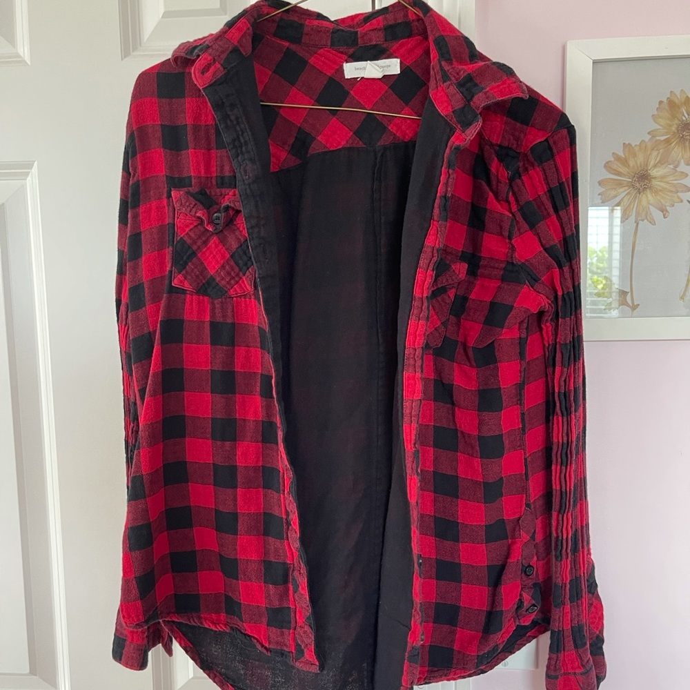 Red and black long sleeve flannel